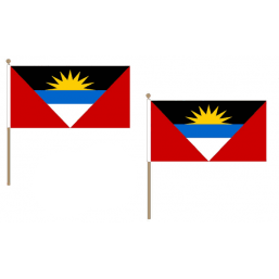 Antigua and Barbuda Fabric National Hand Waving Flag  - United Flags And Flagstaffs